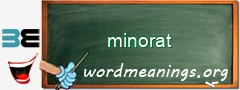 WordMeaning blackboard for minorat
